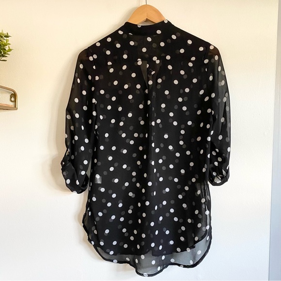 ModCloth Black & White Polka Dot Tunic Top - Picture 4 of 7